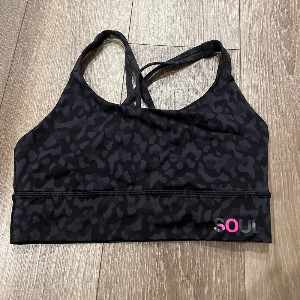 lululemon athletica Black Cheetah Print Sports Bra